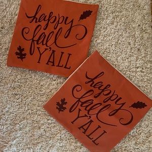 “Happy Fall Y’all” Pillow Covers - Set of 2
